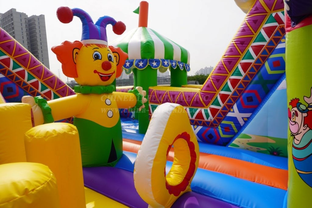 T6-438 Circus Themed Castle Large Clown Slide