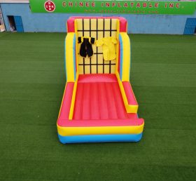 T11-1313 Commercial Outdoor Inflatable Game Inflatable Climbing Wall Sticky Wall With 2 Stick Suits