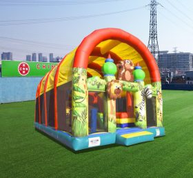 GF2-068 Inflatable Jungle Theme Jumping Bouncy Obstacle Funcity