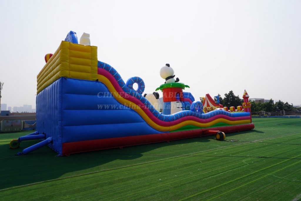 T6-803B Amazing Panda Circus Themed Inflatable Castle Playground