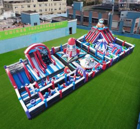 GF2-128 Spaceship theme playground inflatable park bouncy castle