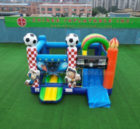 T2-8112 Football themed bouncy castle with slide
