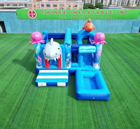 T2-4504B Undersea World Bouncy Catsle With Slide & Pool