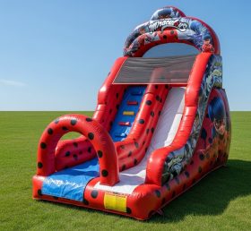 T8-8223 Miraculous Ladybug Theme Inflatable Dry Slide