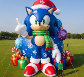 Cartoon3-644 Sonic Christmas Inflatable Cartoon