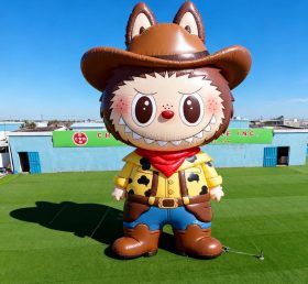 Cartoon3-709 Pop Mart Labubu Cowboy Theme Inflatable Cartoon