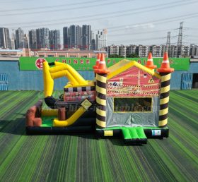 T5-300 Excavator Bounce House Slide Combo