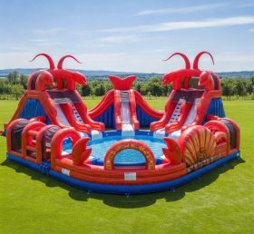 Pool3-486 Lobster Theme Pool Water Park