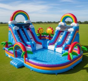 Pool3-518 Rainbow Theme Pool Water Park