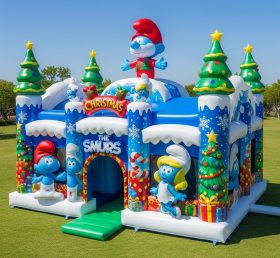 T2-8603 The Smurfs Christmas Inflatable Bouncer