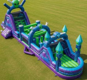 T7-3695 Alien Theme Inflatable Obstacle Course