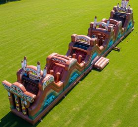 T7-3700 American Indian Theme Inflatable Obstacle Course