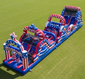 T7-3703 American Style Theme Inflatable Obstacle Course