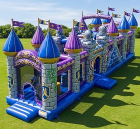 T7-3732 Castle Kingdom Theme Inflatable Obstacle Course