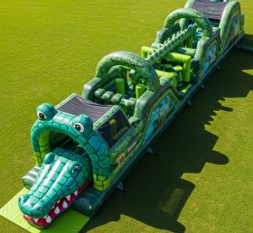 T7-3762 Crocodile Theme Inflatable Obstacle Course