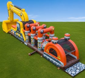 T7-3805 Excavator Theme Inflatable Obstacle Course