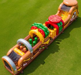 T7-3847 Hamburger Theme Inflatable Obstacle Course