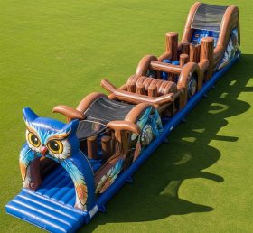 T7-3931 Owl Theme Inflatable Obstacle Course