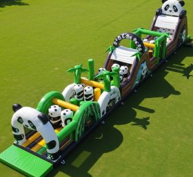 T7-3935 Panda Theme Inflatable Obstacle Course