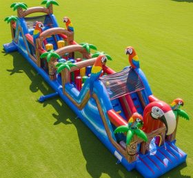 T7-3941 Parrot Theme Inflatable Obstacle Course