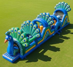 T7-3949 Peacock Theme Inflatable Obstacle Course