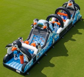 T7-3952 Penguin Theme Inflatable Obstacle Course