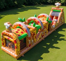 T7-3964 Pizza Theme Inflatable Obstacle Course