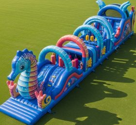 T7-3992 Seahorse Theme Inflatable Obstacle Course