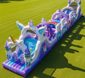 T7-4046 Unicorn Theme Inflatable Obstacle Course