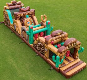 T7-4067 Wild West Theme Inflatable Obstacle Course