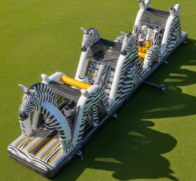T7-4079 Zebra Theme Inflatable Obstacle Course