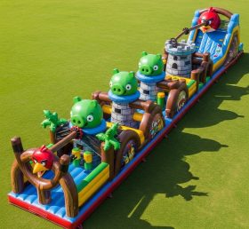 T7-4093 Angry Birds Theme Inflatable Obstacle Course