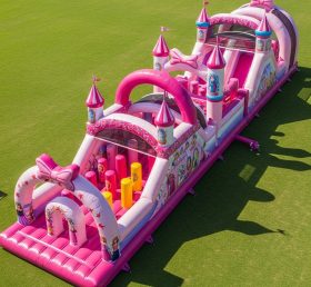 T7-4105 Barbie Theme Inflatable Obstacle Course