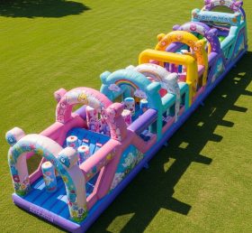 T7-4136 Care Bears Theme Inflatable Obstacle Course