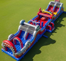 T7-4143 Cars Theme Inflatable Obstacle Course
