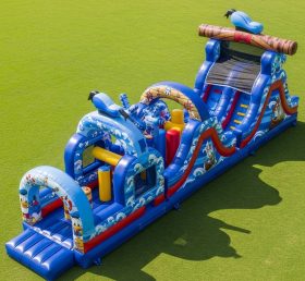 T7-4155 Donald Duck Theme Inflatable Obstacle Course