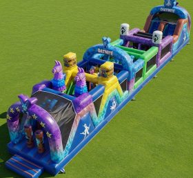 T7-4173 Fortnite Theme Inflatable Obstacle Course