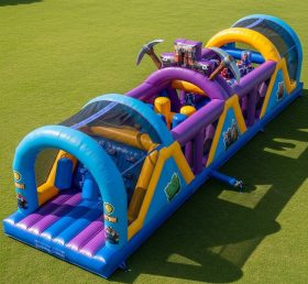 T7-4175 Fortnite Theme Inflatable Obstacle Course