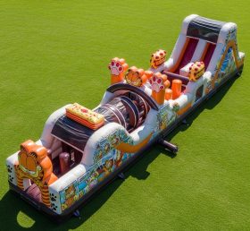 T7-4181 Garfield Theme Inflatable Obstacle Course