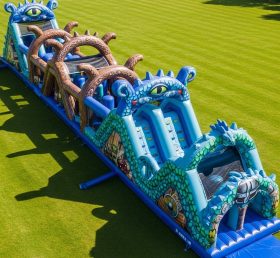 T7-4202 How to Train Your Dragon Theme Inflatable Obstacle Course
