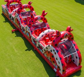 T7-4256 Miraculous Ladybug Theme Inflatable Obstacle Course