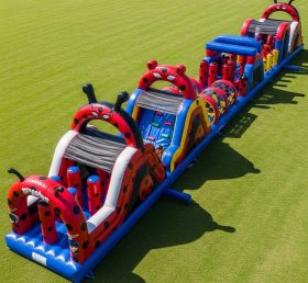 T7-4258 Miraculous Ladybug Theme Inflatable Obstacle Course