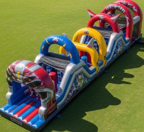 T7-4323 Power Rangers Theme Inflatable Obstacle Course