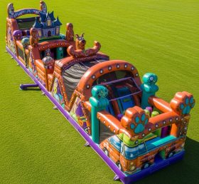 T7-4338 Scooby-Doo Theme Inflatable Obstacle Course