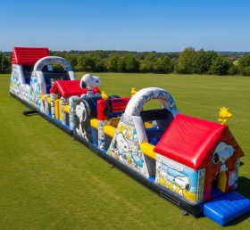T7-4359 Snoopy Theme Inflatable Obstacle Course