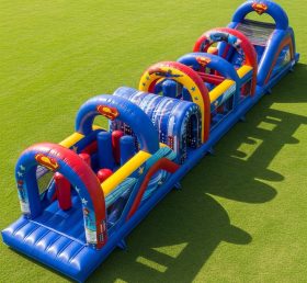 T7-4379 Superman Theme Inflatable Obstacle Course
