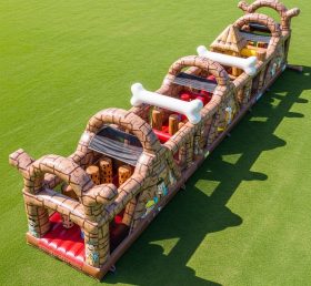 T7-4399 The Flintstones Theme Inflatable Obstacle Course