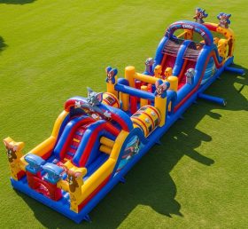 T7-4444 Tom and Jerry Theme Inflatable Obstacle Course