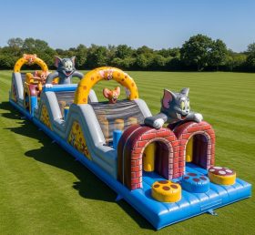 T7-4447 Tom and Jerry Theme Inflatable Obstacle Course