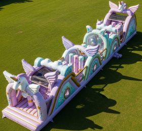 T7-4456 Unicorn Theme Inflatable Obstacle Course